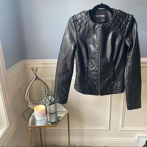 Express Faux Leather Fitted Jacket Size XS
